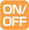 ON�^OFF�s�N�`���[�\���F�R�����E�O�����̓_�΃{�^����ON�^OFF���ЂƖڂŊm�F�ł��܂��B