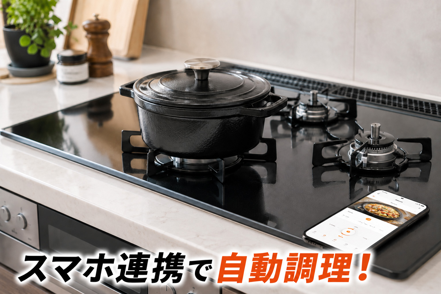 リンナイのスマホ連動調理のイメージ